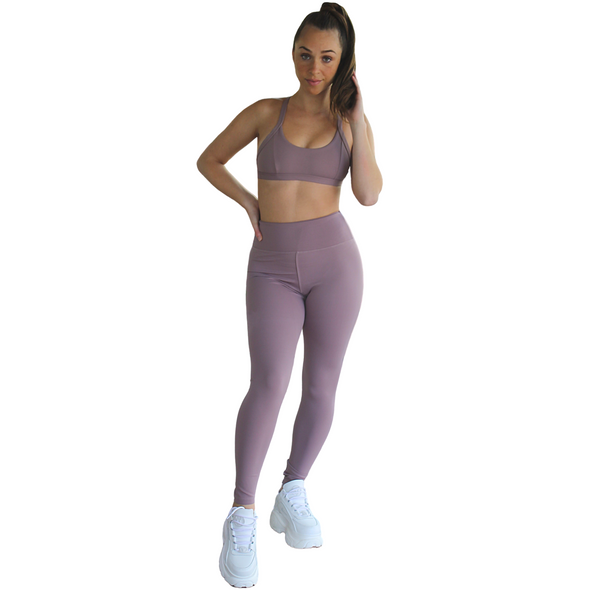 Prema Seamless High Rise Yoga Leggings - Plum - Bagzio